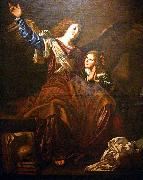 CAVAROZZI, Bartolomeo Guardian angel USA oil painting artist